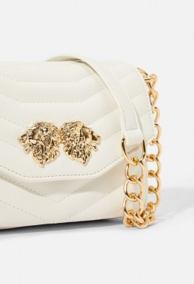 L. Lion's Den Crossbody Bag - White