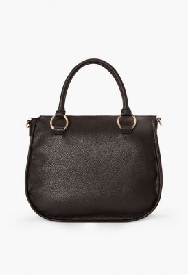  L.Saddle Edge Satchel - Black