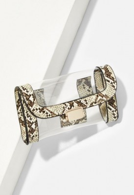 L. Pieced Belt Bag - Pvc/ Grey Snake