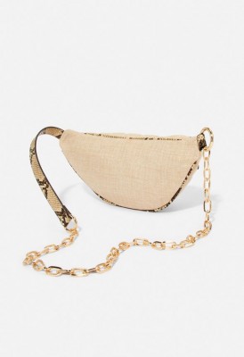 L. Rounded Out Belt Bag - Linen/Snake