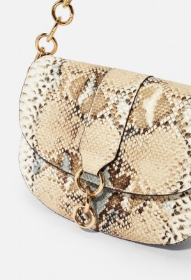 L. Saddle Shoulder Bag - Blue Snake
