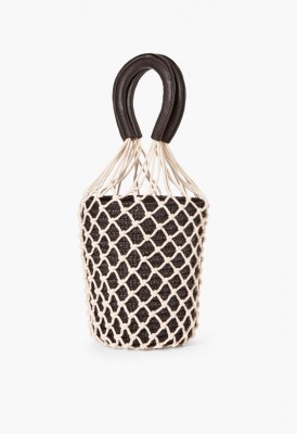 L. Sandy Bae Crochet Bucket Bag - Black