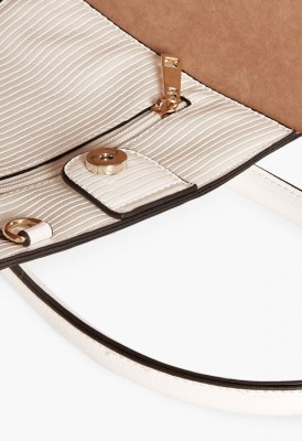 L. Flare Out Scarf Tote - White